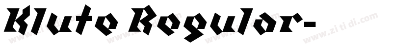 Klute Regular字体转换